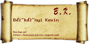 Bökönyi Kevin névjegykártya